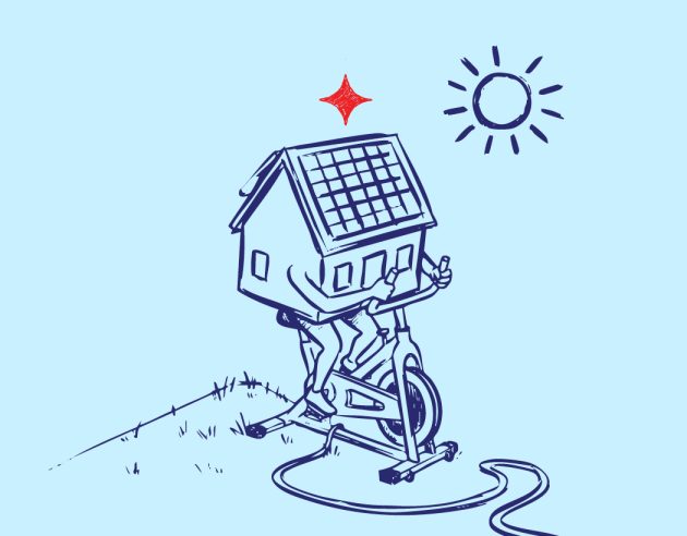 Illustratie zet je dak aan het werk